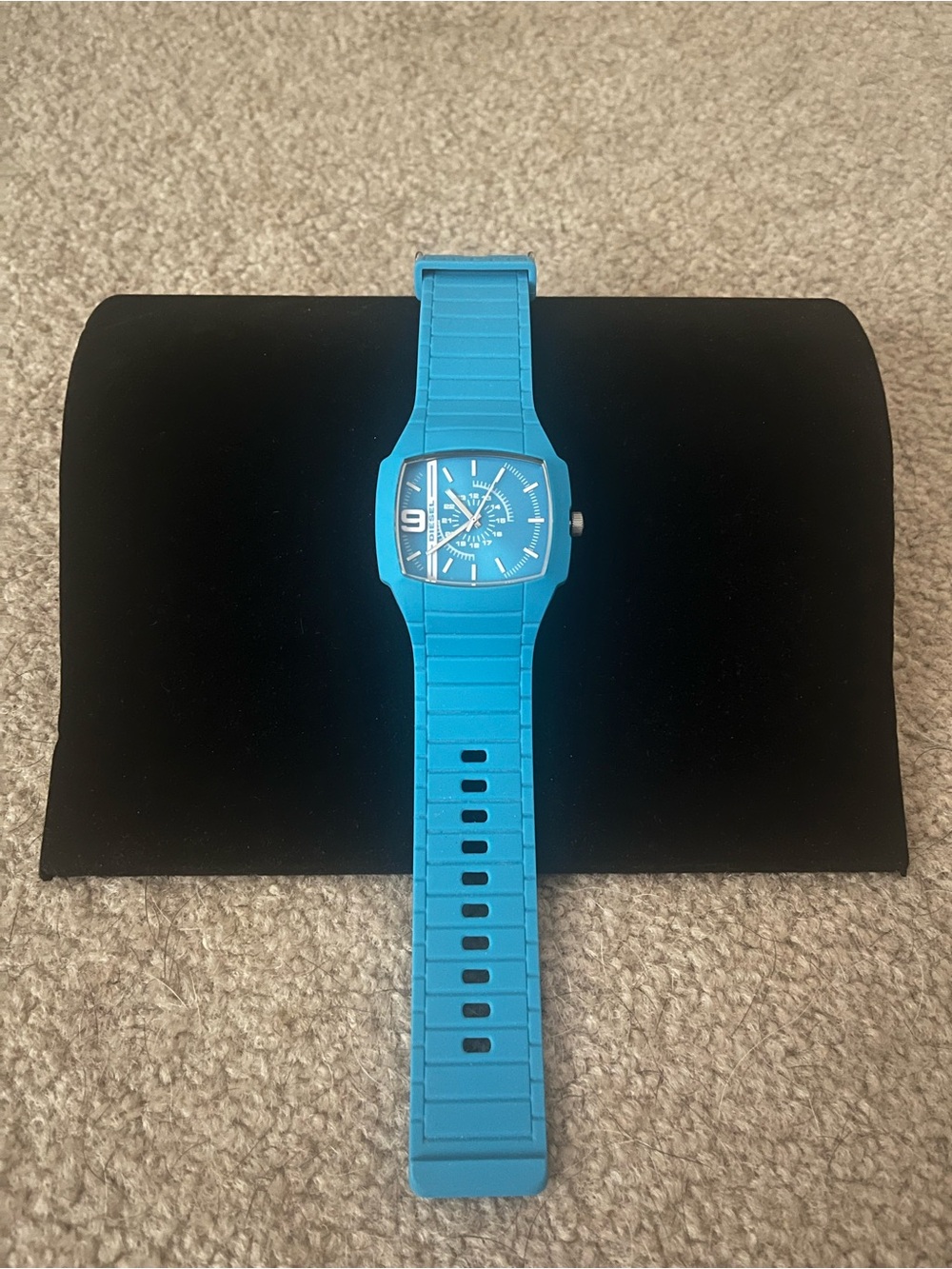 Diesel Bright Blue Silicone Strap Watch